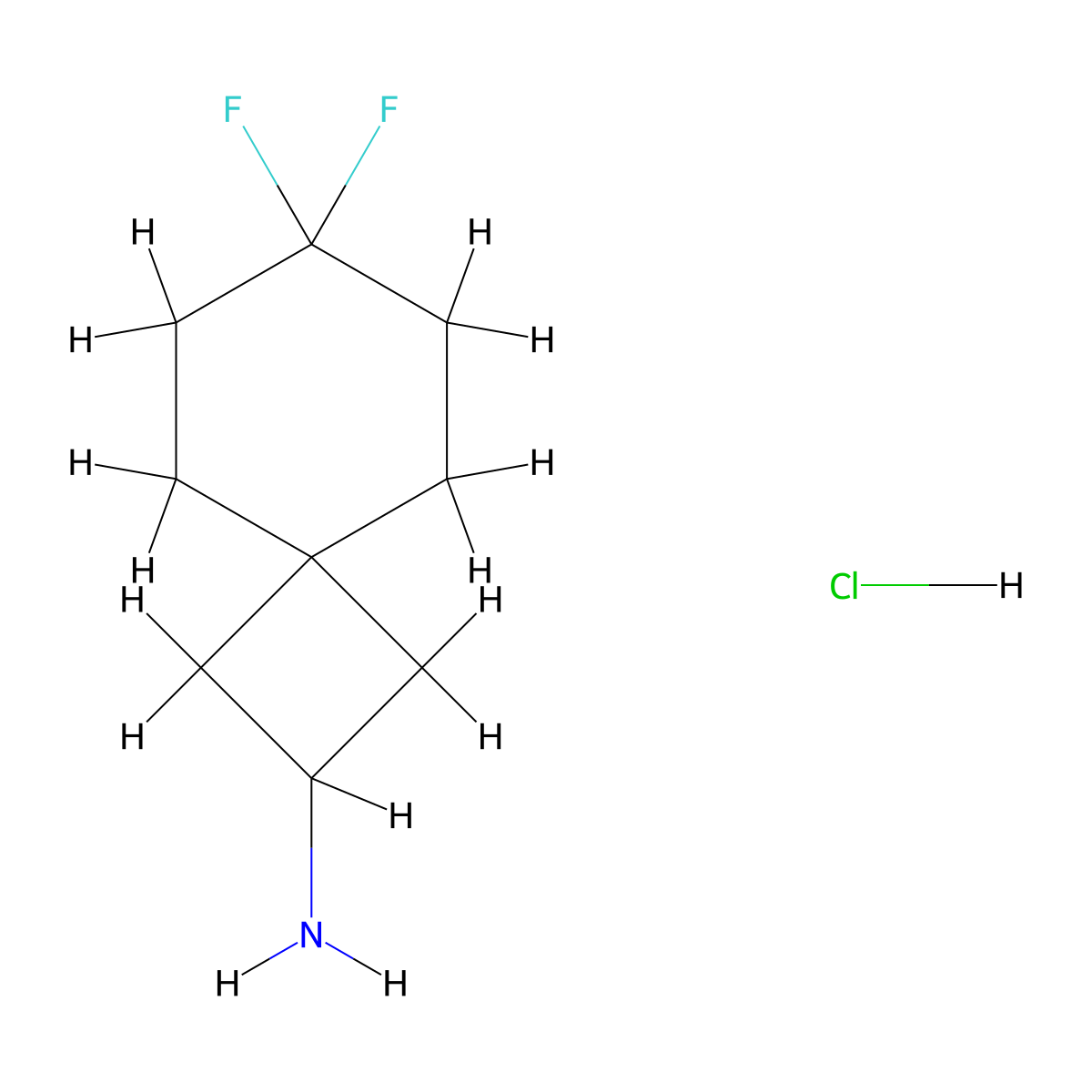 7,7-Difluorospiro[3.5]nonan-2-amine hydrochloride molecular structure, CAS 2305251-81-2
