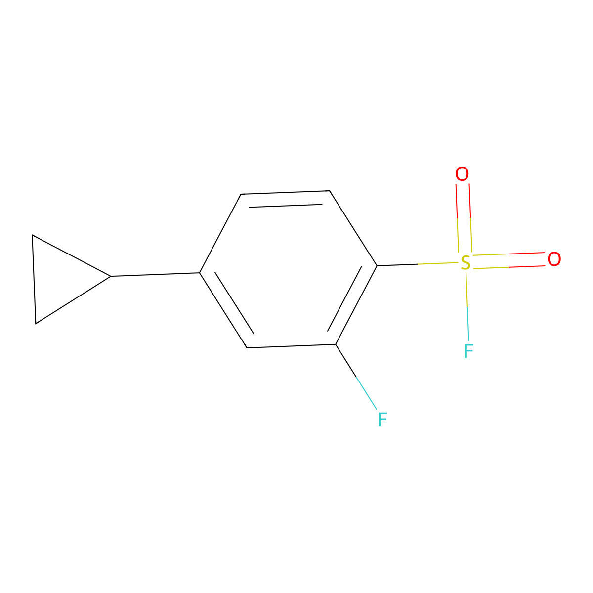 4-Cyclopropyl-2-fluorobenzene-1-sulfonylfluoride molecular structure, CAS 2305251-86-7