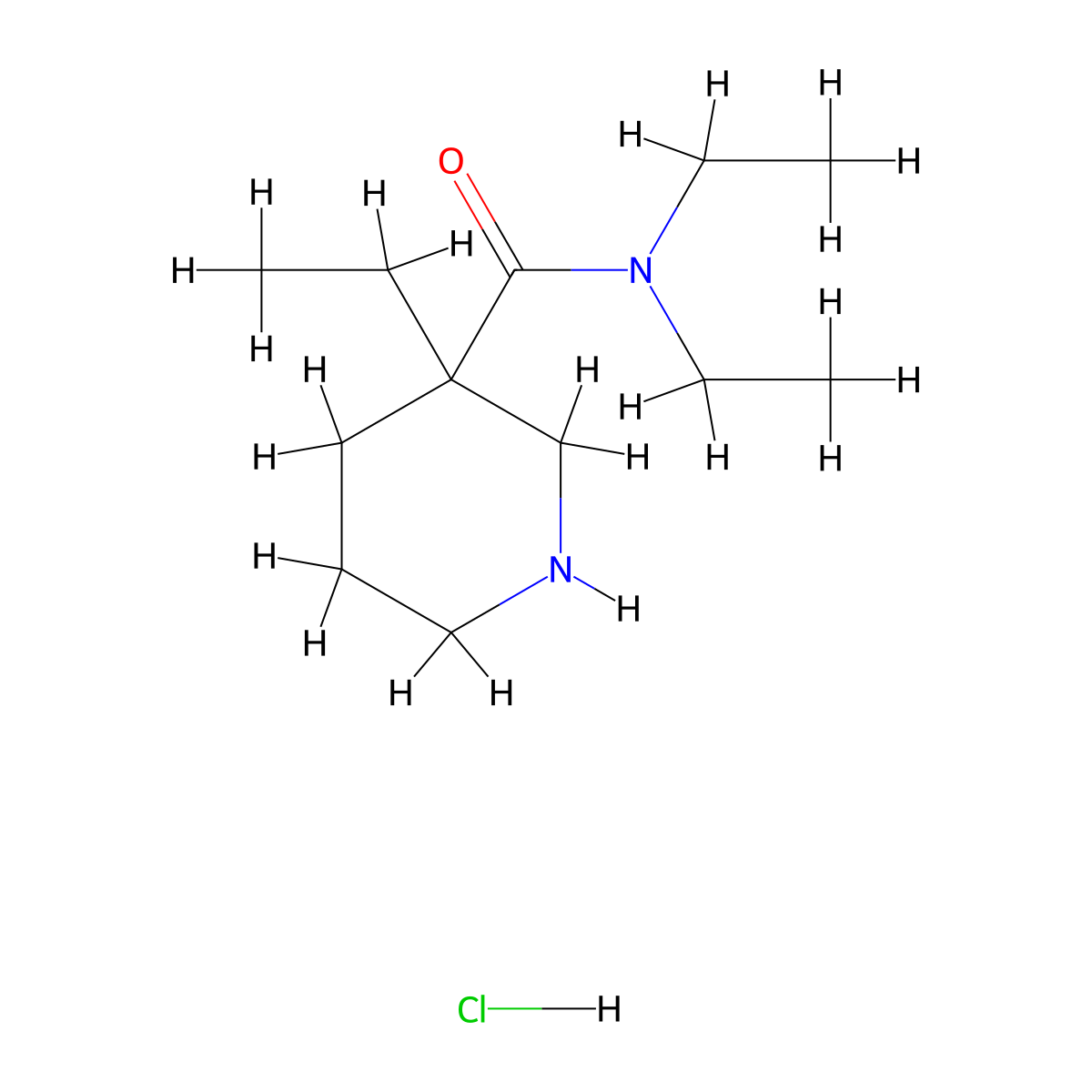 N,N,3-triethylpiperidine-3-carboxamide hydrochloride molecular structure, CAS 2305251-87-8