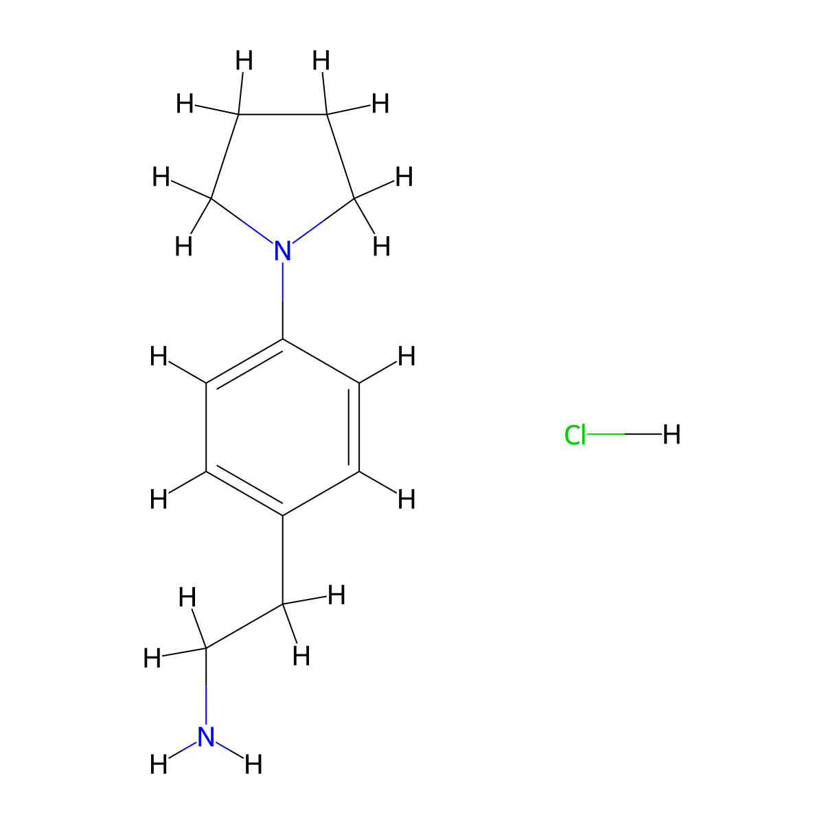 2-(4-Pyrrolidin-1-ylphenyl)ethanamine;hydrochloride molecular structure, CAS 2305251-90-3