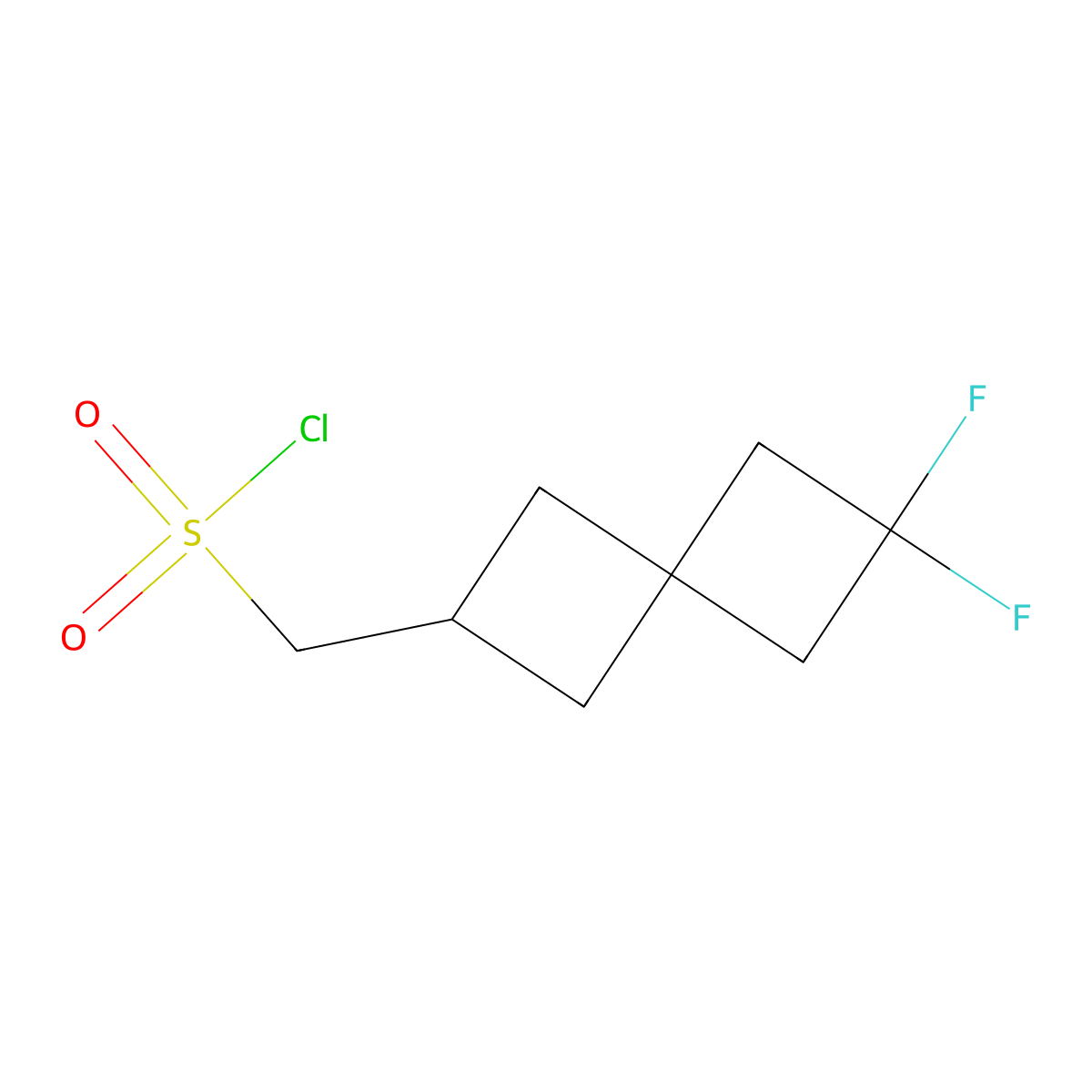 {6,6-Difluorospiro[3.3]heptan-2-yl}methanesulfonylchloride molecular structure, CAS 2305251-94-7