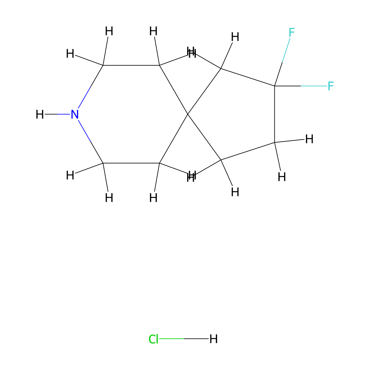 2,2-Difluoro-8-azaspiro(4.5)decane hydrochloride molecular structure, CAS 2305252-00-8
