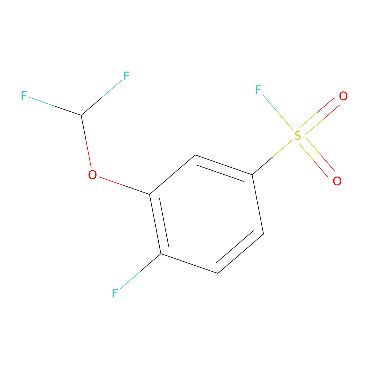 3-(Difluoromethoxy)-4-fluorobenzene-1-sulfonylfluoride molecular structure, CAS 2305252-10-0