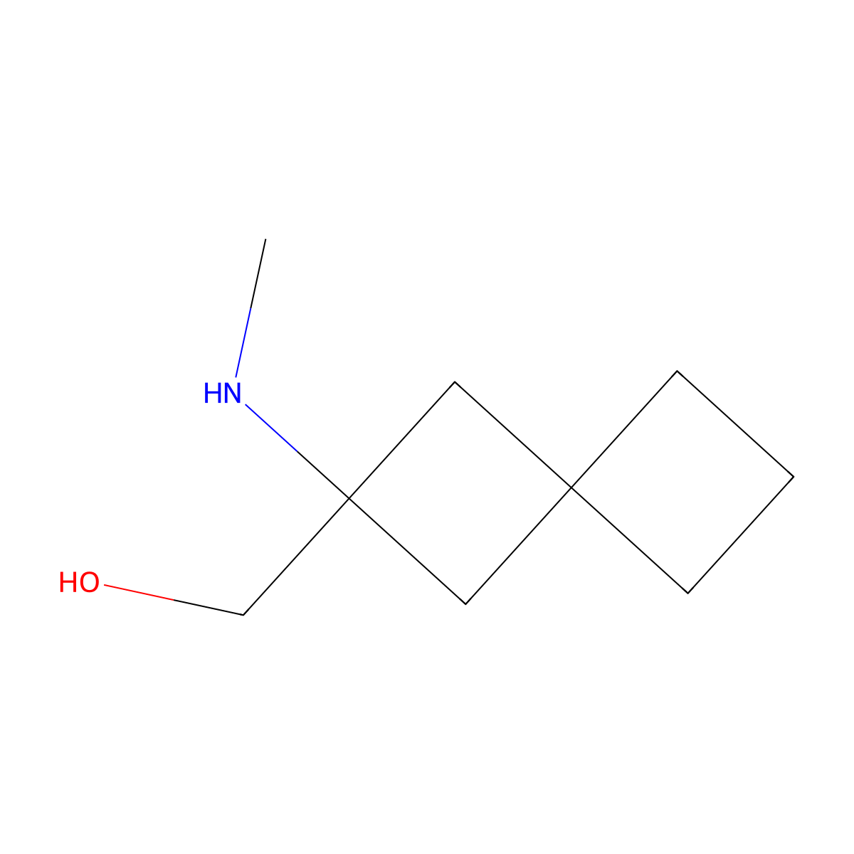 [2-(Methylamino)spiro[3.3]heptan-2-yl]methanol molecular structure, CAS 2305252-17-7