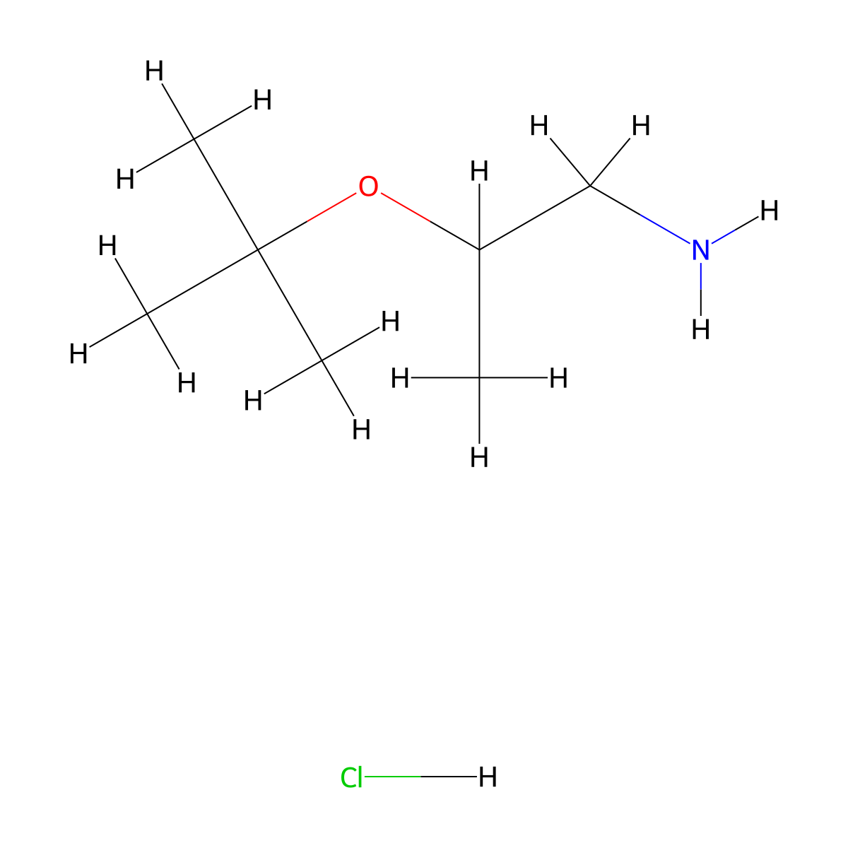 2-(Tert-butoxy)propan-1-amine hydrochloride molecular structure, CAS 2305252-23-5