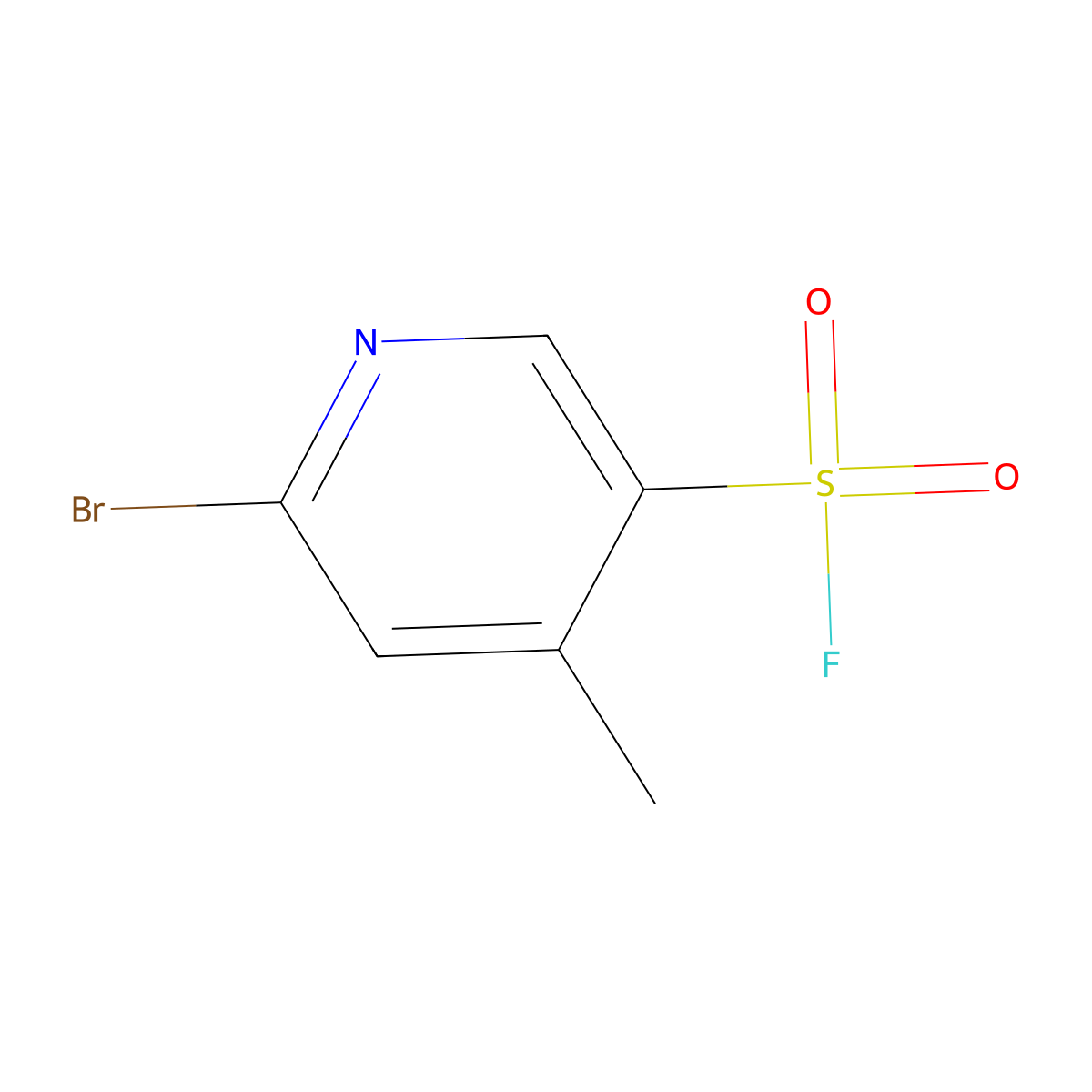 6-Bromo-4-methylpyridine-3-sulfonyl fluoride molecular structure, CAS 2305252-24-6