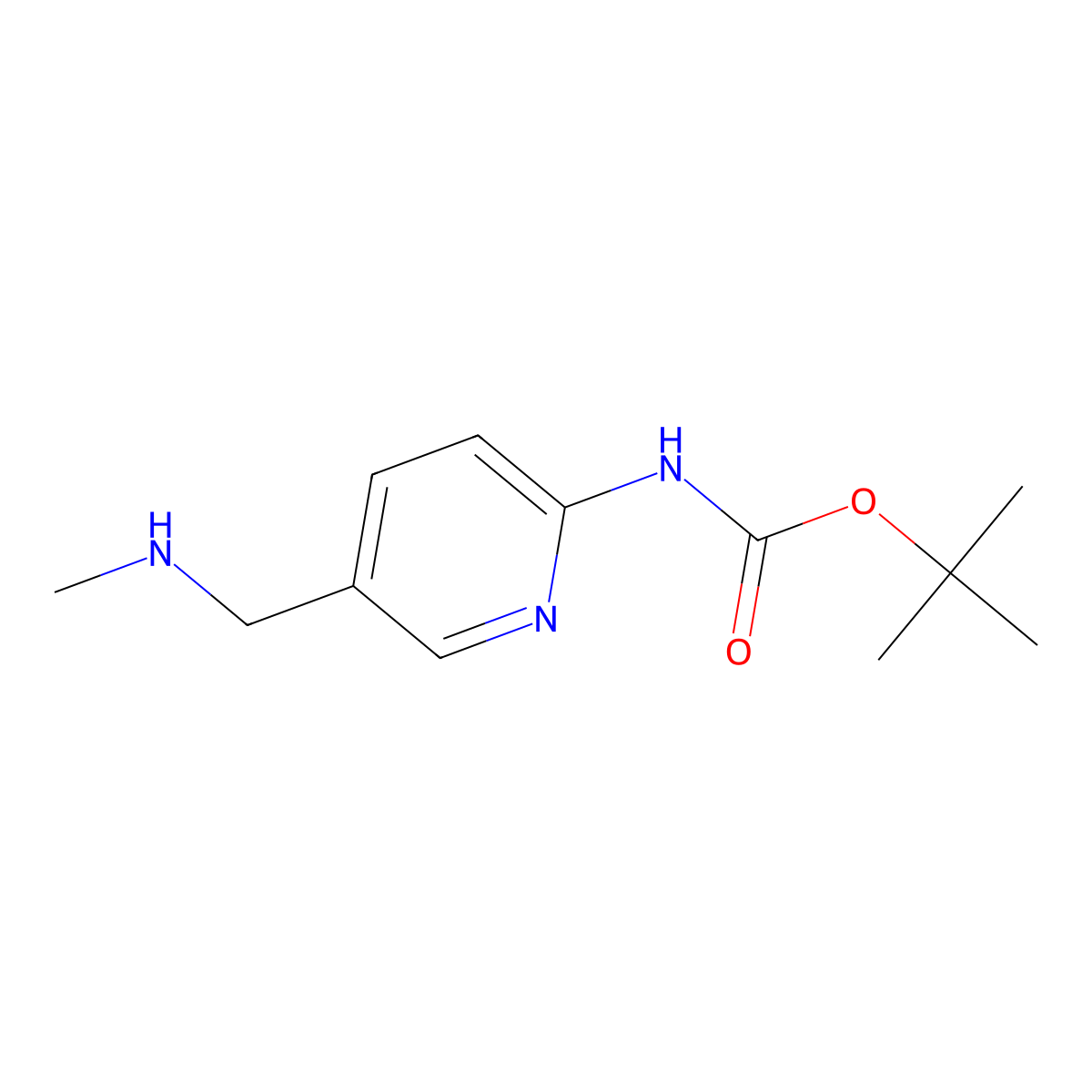 tert-butyl N-{5-[(methylamino)methyl]pyridin-2-yl}carbamate molecular structure, CAS 2305252-27-9