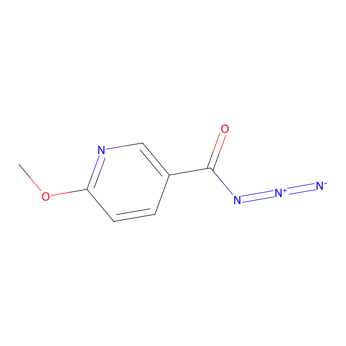 6-Methoxypyridine-3-carbonyl azide molecular structure, CAS 2305252-29-1
