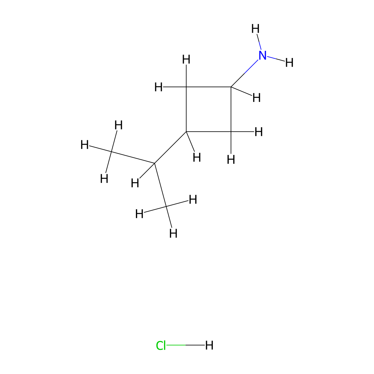 3-(Propan-2-yl)cyclobutan-1-amine hydrochloride molecular structure, CAS 2305252-30-4