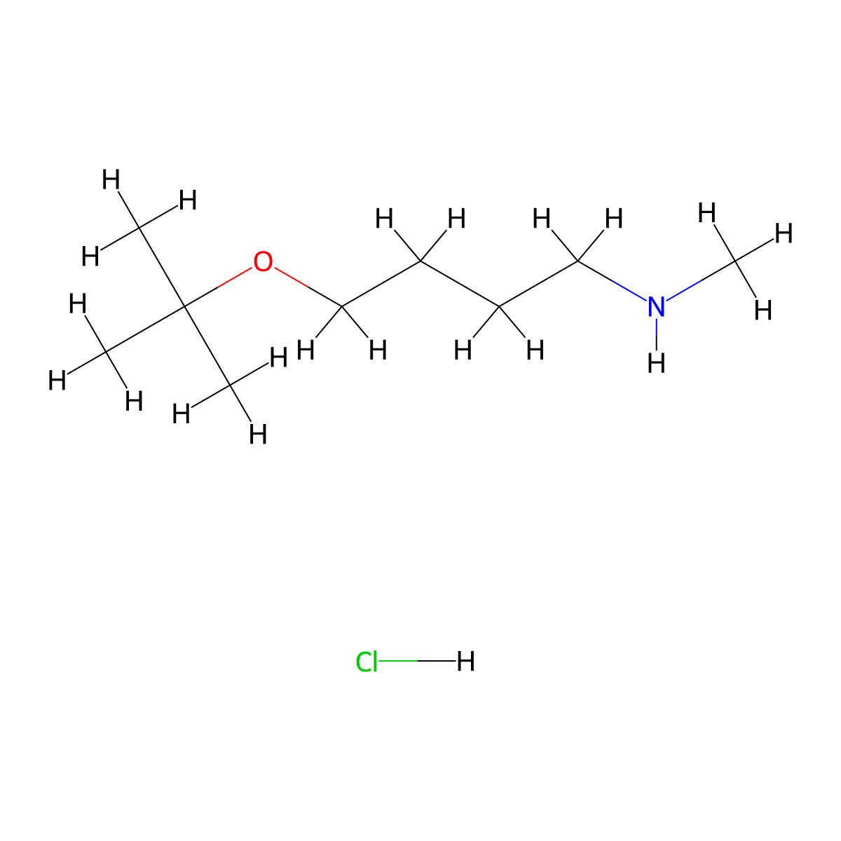 [4-(Tert-butoxy)butyl](methyl)amine hydrochloride molecular structure, CAS 2305252-34-8