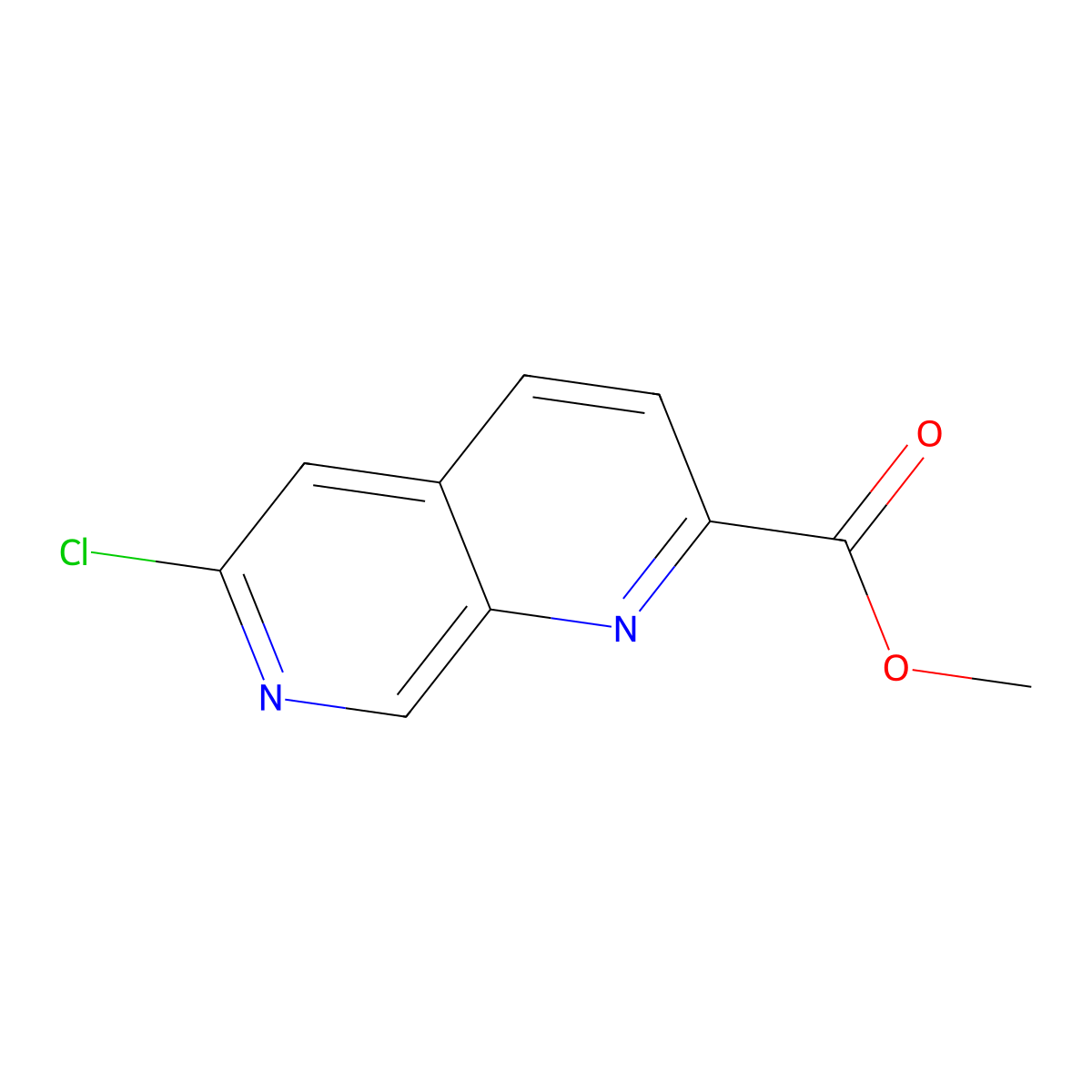 Methyl 6-chloro-1,7-naphthyridine-2-carboxylate molecular structure, CAS 2305252-35-9