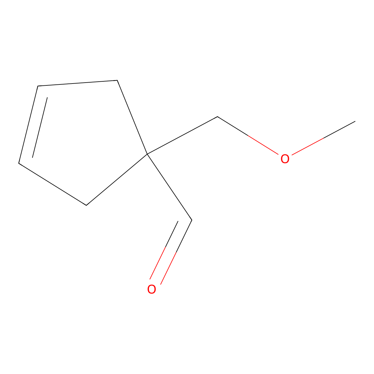 1-(Methoxymethyl)cyclopent-3-ene-1-carbaldehyde molecular structure, CAS 2305252-36-0