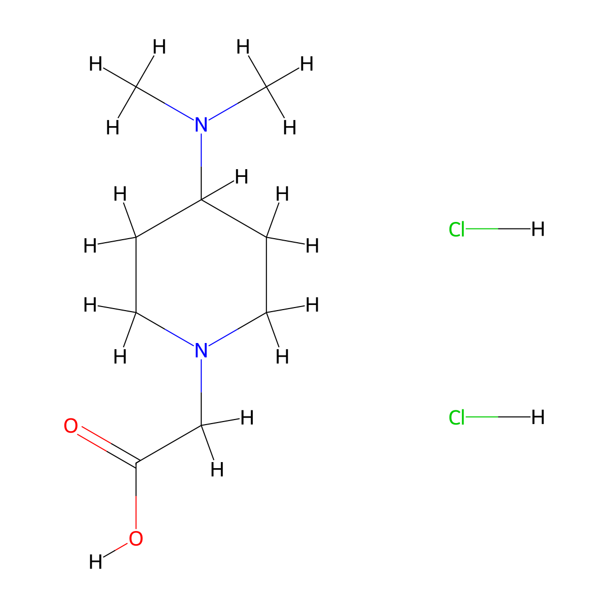 2-(4-(Dimethylamino)piperidin-1-yl)acetic acid dihydrochloride molecular structure, CAS 2305252-51-9