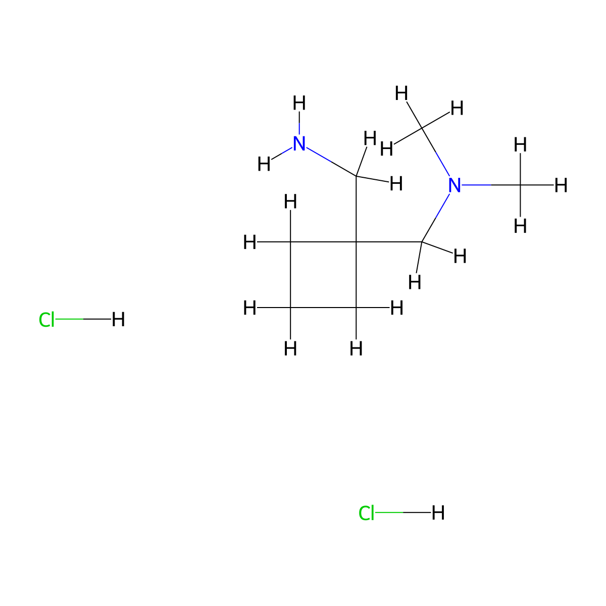 {1-[(Dimethylamino)methyl]cyclobutyl}methanamine dihydrochloride molecular structure, CAS 2305252-52-0