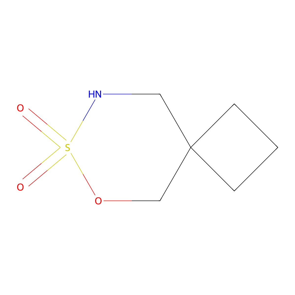 6-Oxa-7lambda6-thia-8-azaspiro(3.5)nonane-7,7-dione molecular structure, CAS 2305252-60-0