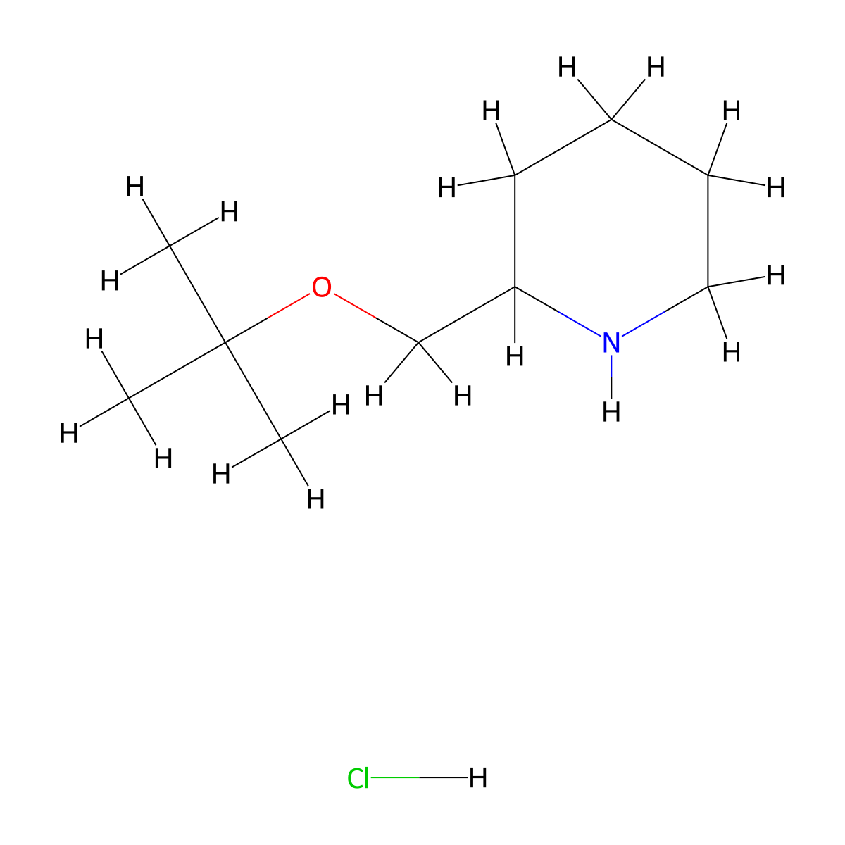 2-((Tert-butoxy)methyl)piperidine hydrochloride molecular structure, CAS 2305252-61-1