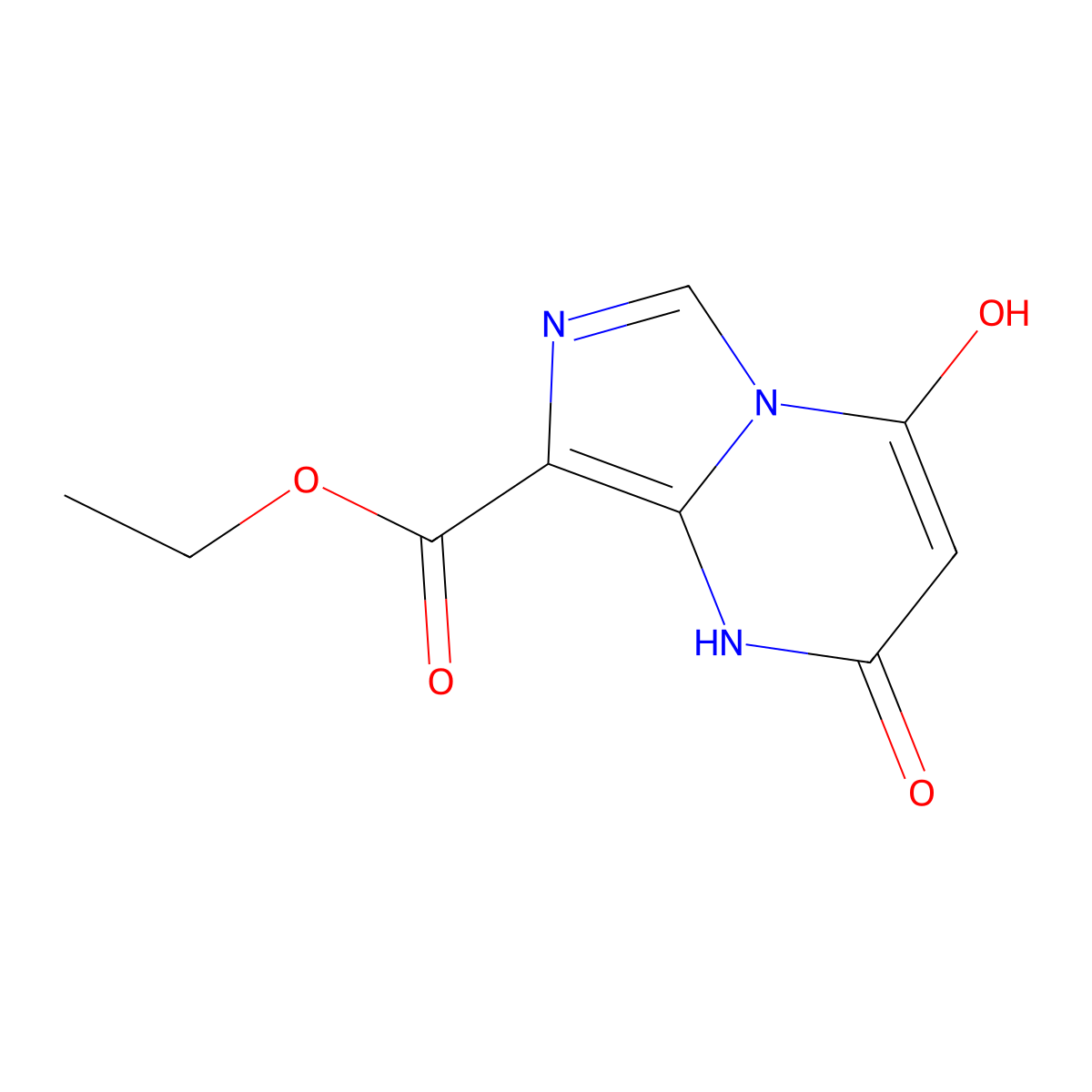 Ethyl 2,4-dihydroxyimidazo[1,5-a]pyrimidine-8-carboxylate molecular structure, CAS 2305252-62-2