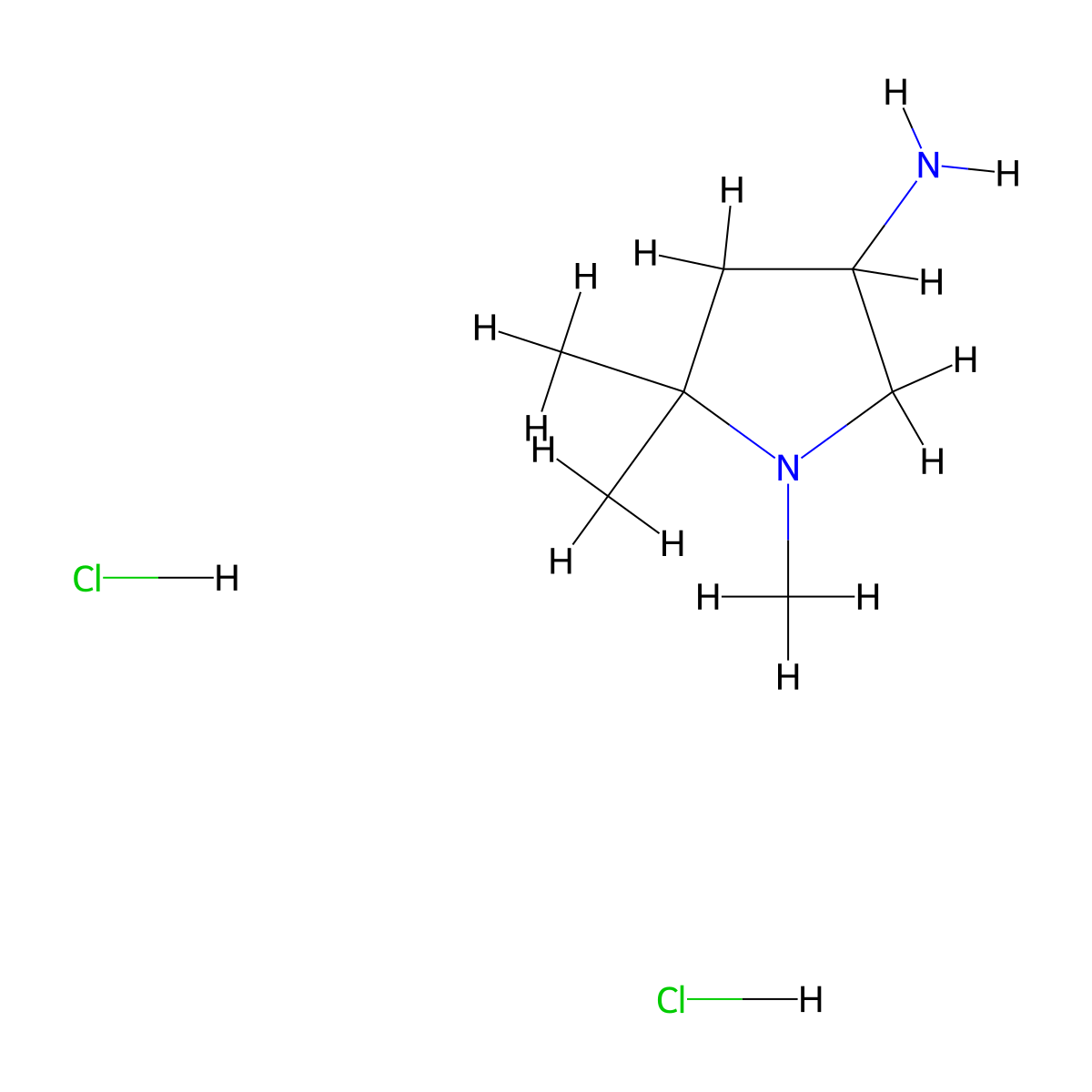 1,5,5-Trimethylpyrrolidin-3-amine dihydrochloride molecular structure, CAS 2305252-71-3