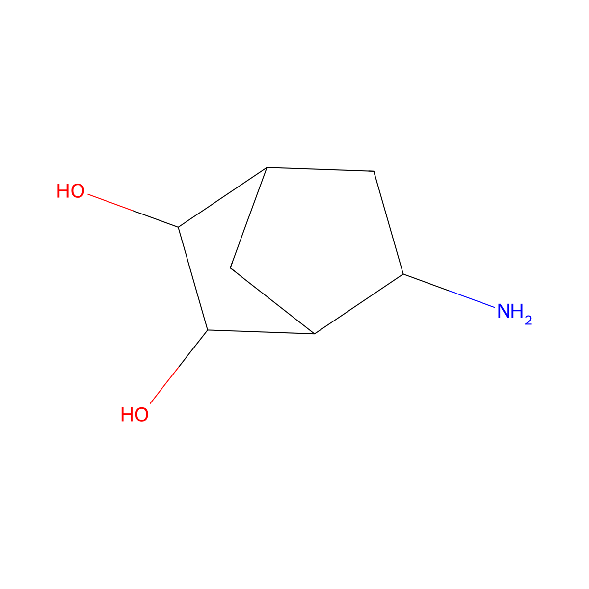 5-Aminobicyclo[2.2.1]heptane-2,3-diol molecular structure, CAS 2305252-74-6