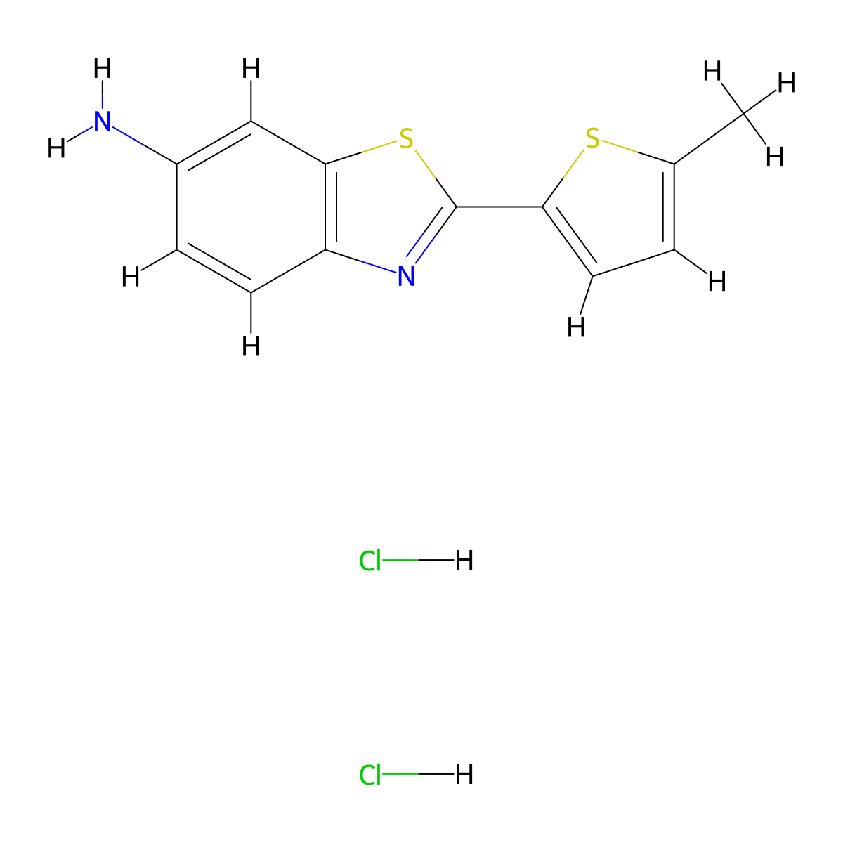 2-(5-Methylthiophen-2-yl)-1,3-benzothiazol-6-amine dihydrochloride molecular structure, CAS 2305252-76-8