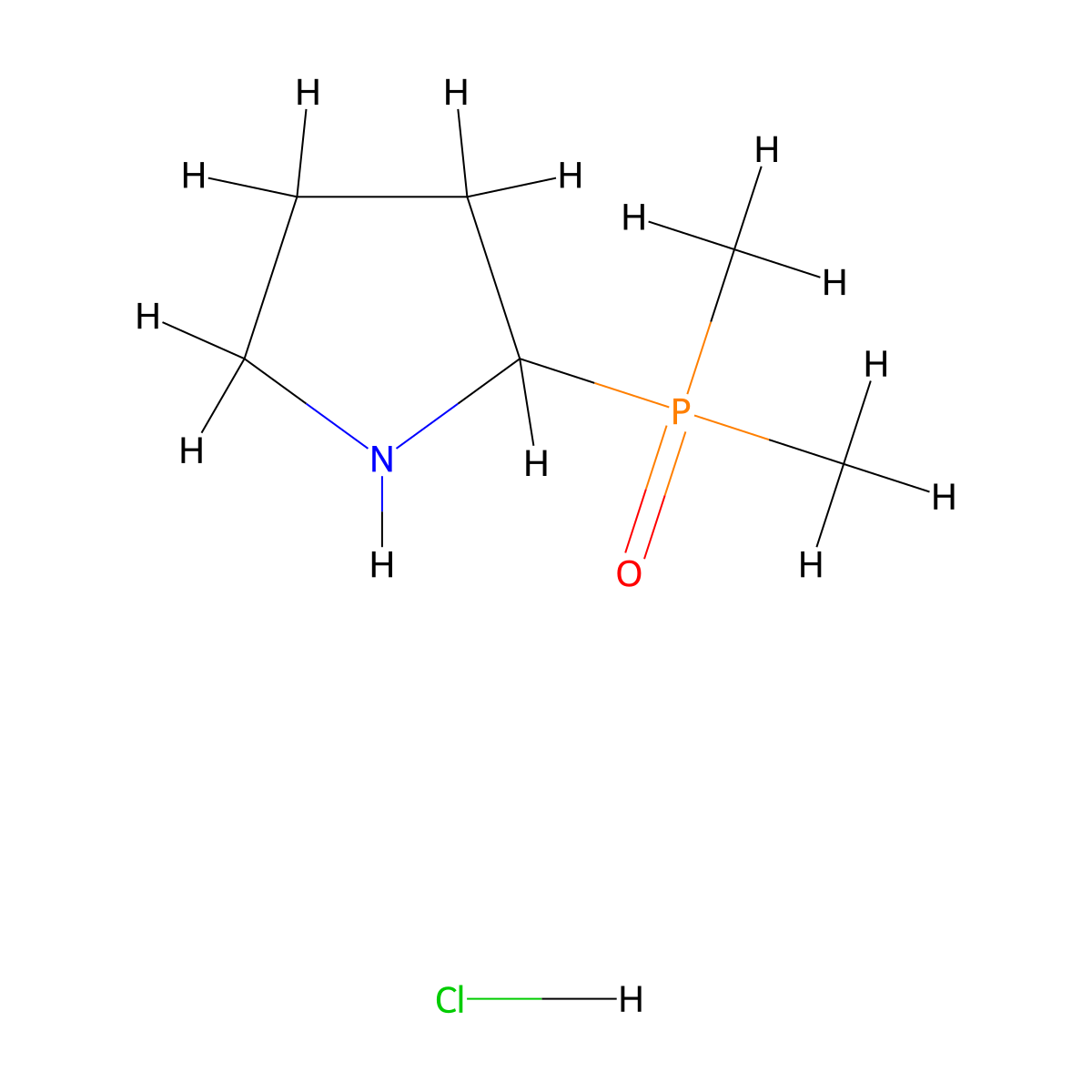2-(Dimethylphosphoryl)pyrrolidine hydrochloride molecular structure, CAS 2305252-94-0