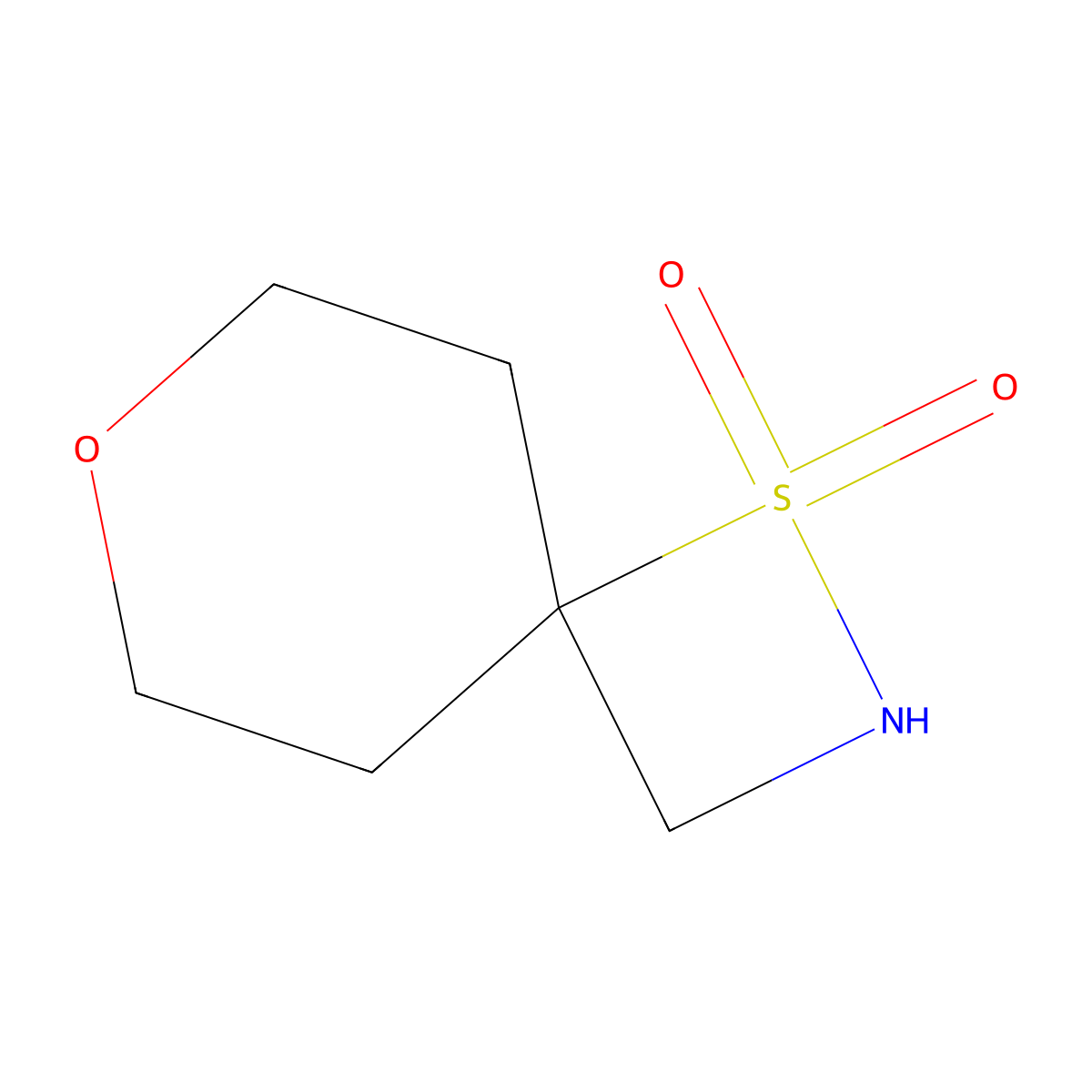 7-Oxa-1lambda6-thia-2-azaspiro(3.5)nonane-1,1-dione molecular structure, CAS 2305253-12-5