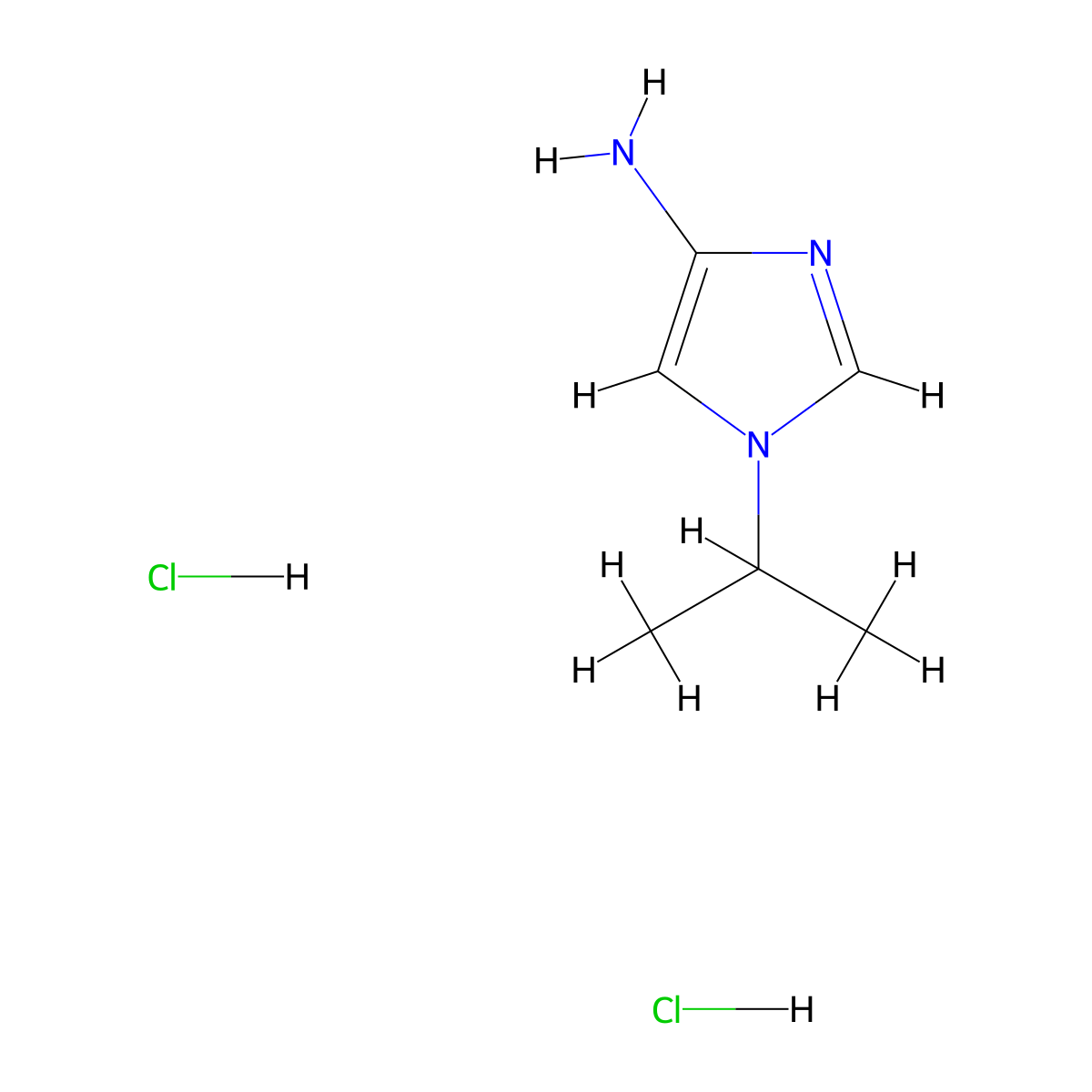 1-(propan-2-yl)-1H-imidazol-4-amine dihydrochloride molecular structure, CAS 2305253-15-8