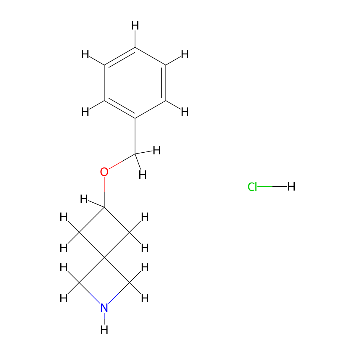 6-(Benzyloxy)-2-azaspiro(3.3)heptane hydrochloride molecular structure, CAS 2305253-17-0