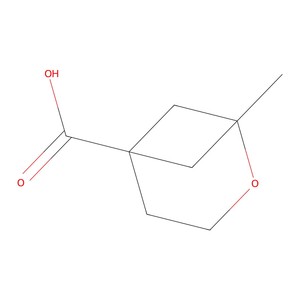 1-Methyl-2-oxabicyclo[3.1.1]heptane-5-carboxylic acid molecular structure, CAS 2305253-19-2