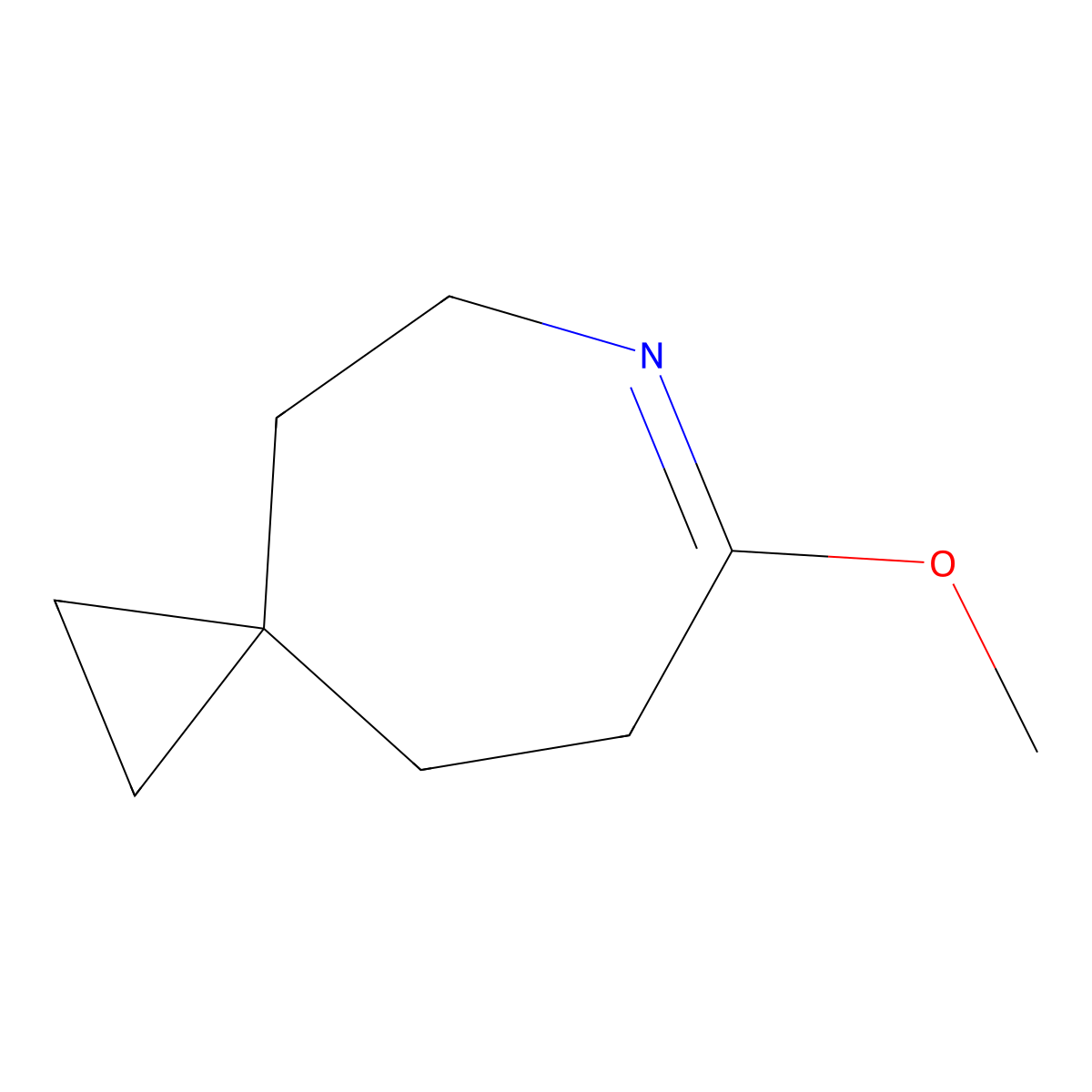 7-Methoxy-6-azaspiro[2.6]non-6-ene molecular structure, CAS 2305253-20-5