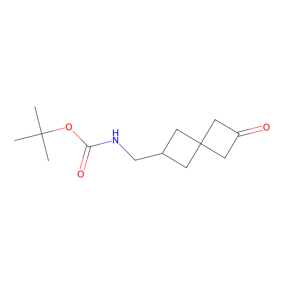 tert-butyl N-({6-oxospiro[3.3]heptan-2-yl}methyl)carbamate molecular structure, CAS 2305253-24-9