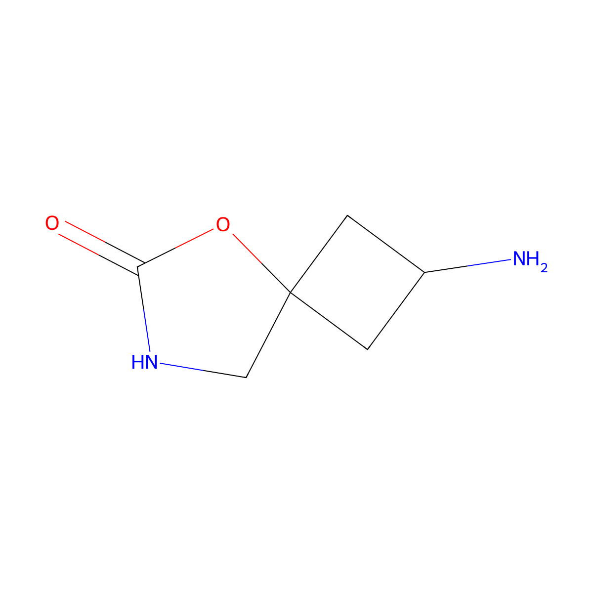 (2s,4s)-2-Amino-5-oxa-7-azaspiro[3.4]octan-6-one molecular structure, CAS 2305253-27-2