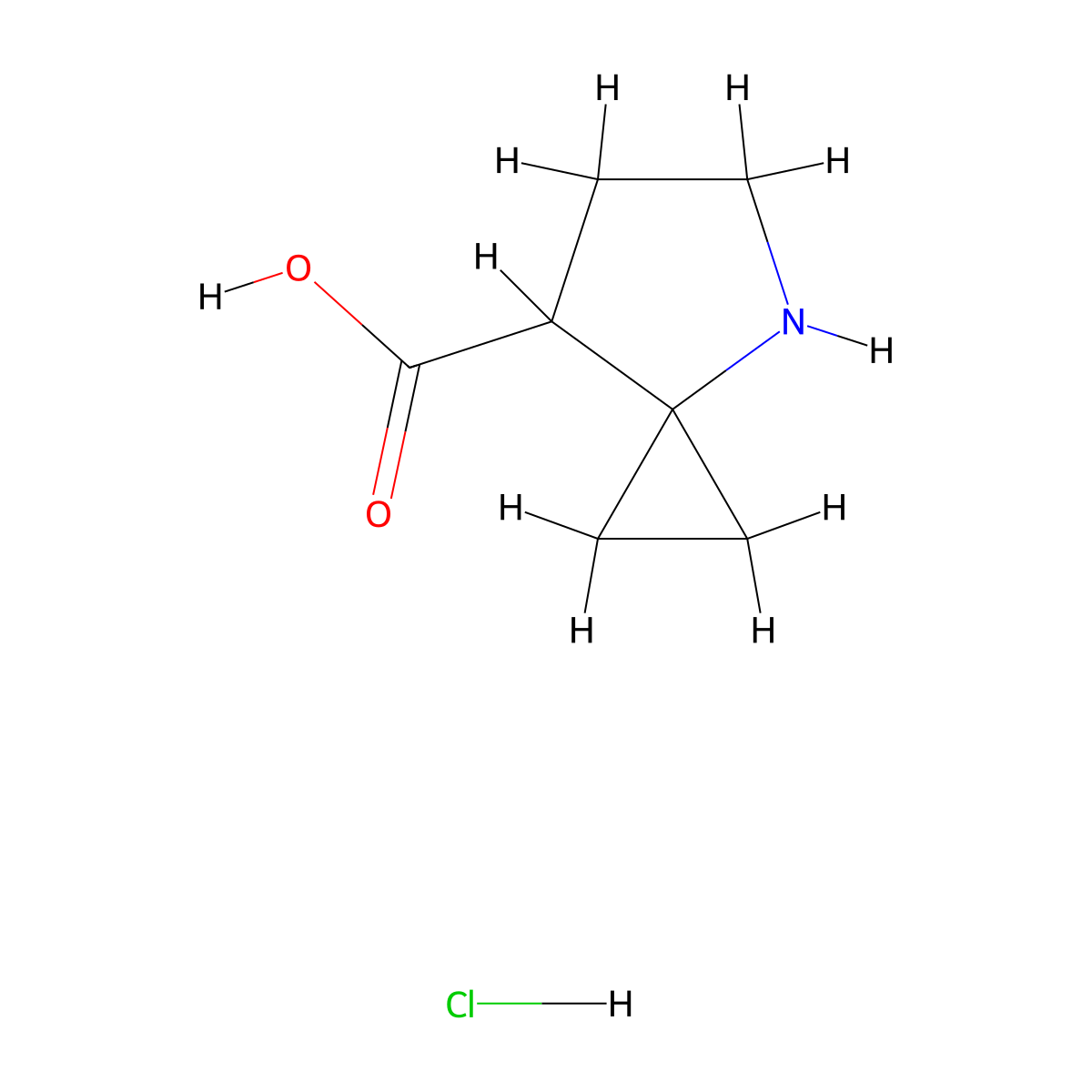 4-Azaspiro[2.4]heptane-7-carboxylic acid hydrochloride molecular structure, CAS 2305253-40-9