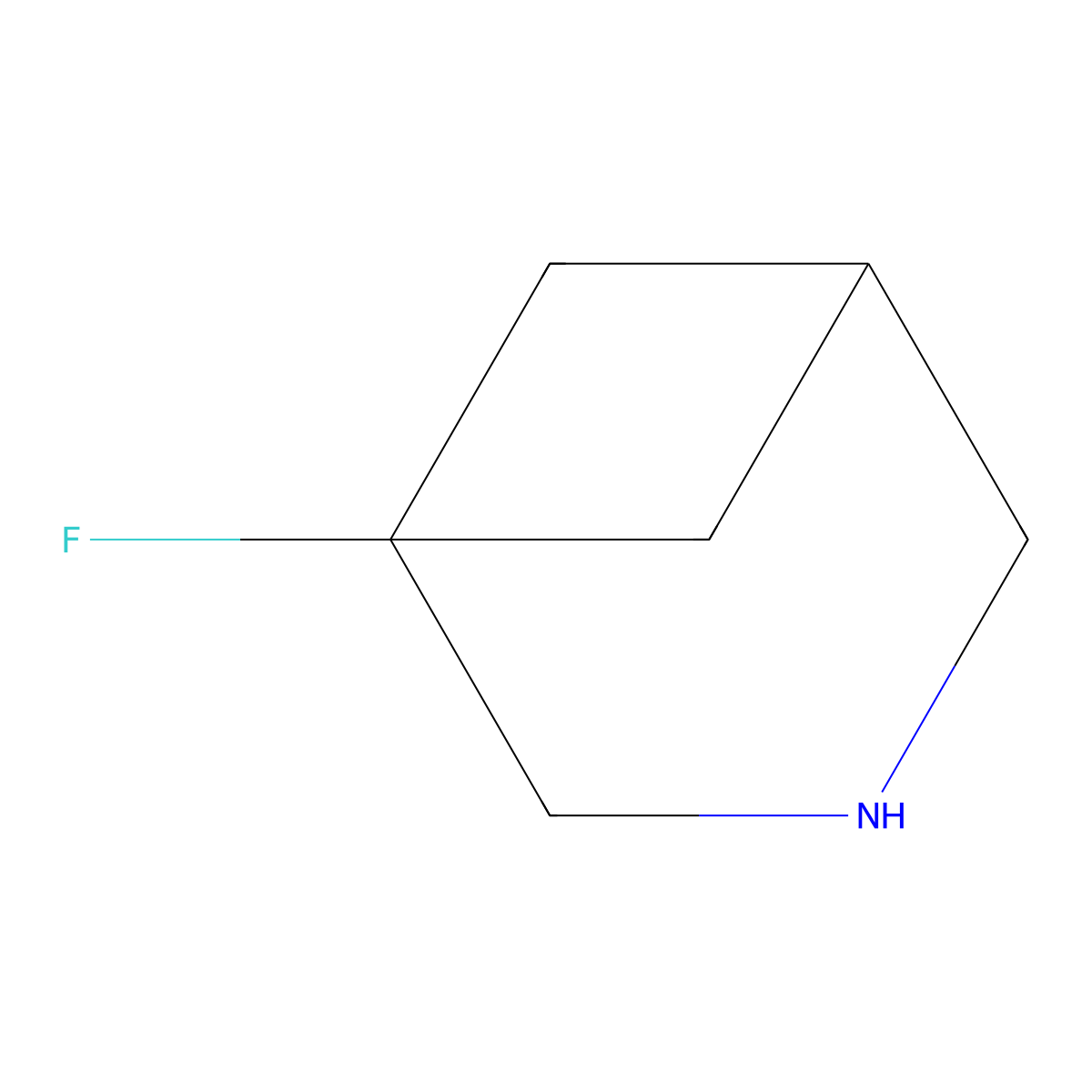 1-Fluoro-3-azabicyclo[3.1.1]heptane molecular structure, CAS 2305253-45-4