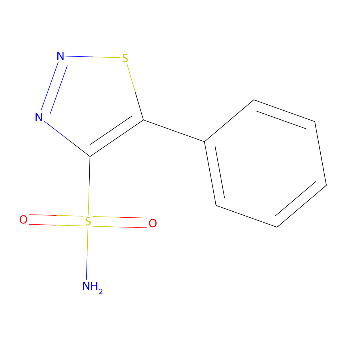 5-Phenyl-1,2,3-thiadiazole-4-sulfonamide molecular structure, CAS 2305253-48-7