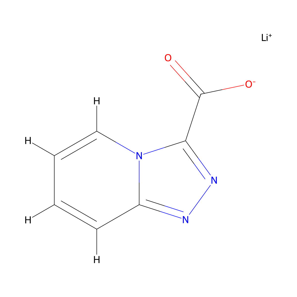 Lithium(1+) [1,2,4]triazolo[4,3-a]pyridine-3-carboxylate molecular structure, CAS 2305253-53-4