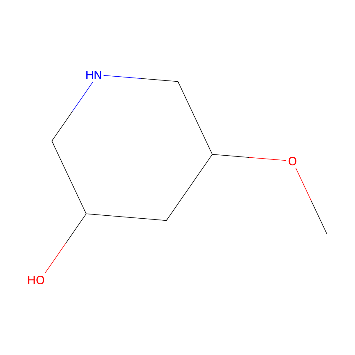5-Methoxypiperidin-3-ol molecular structure, CAS 2305253-54-5