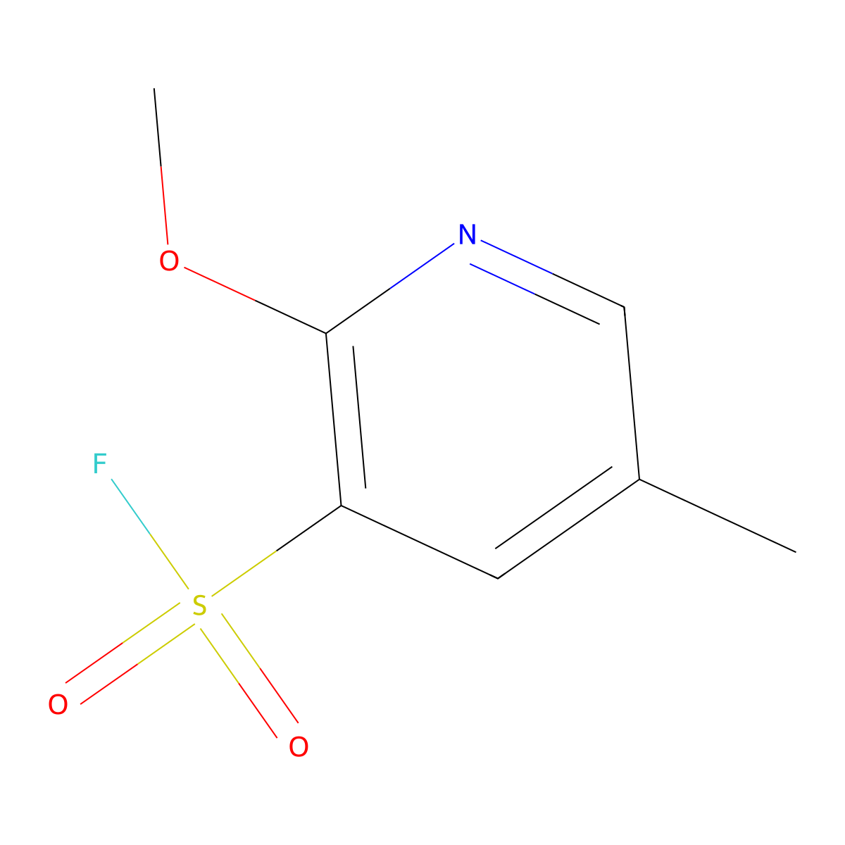 2-Methoxy-5-methylpyridine-3-sulfonylfluoride molecular structure, CAS 2305253-61-4