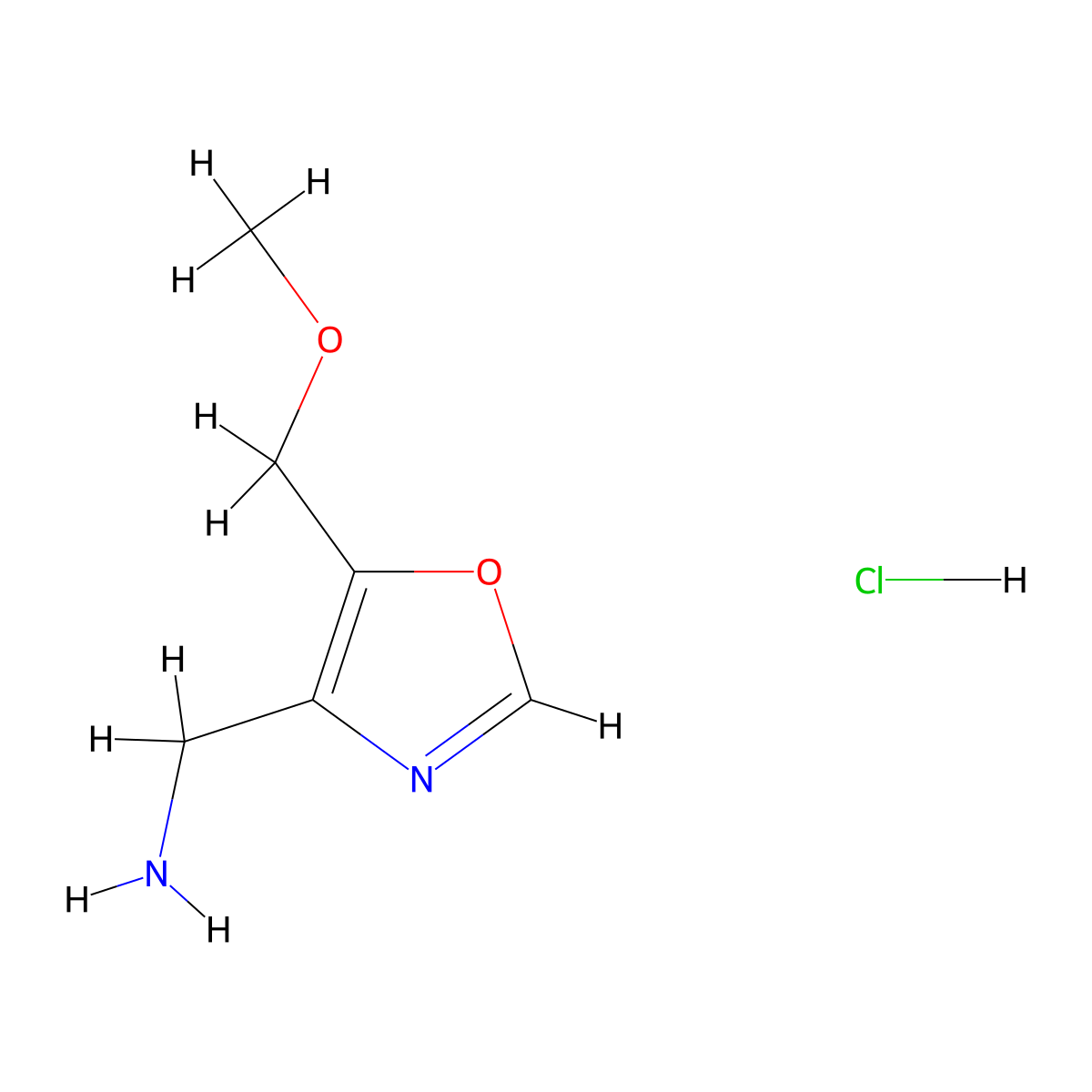(5-(Methoxymethyl)oxazol-4-yl)methanamine hydrochloride molecular structure, CAS 2305253-76-1