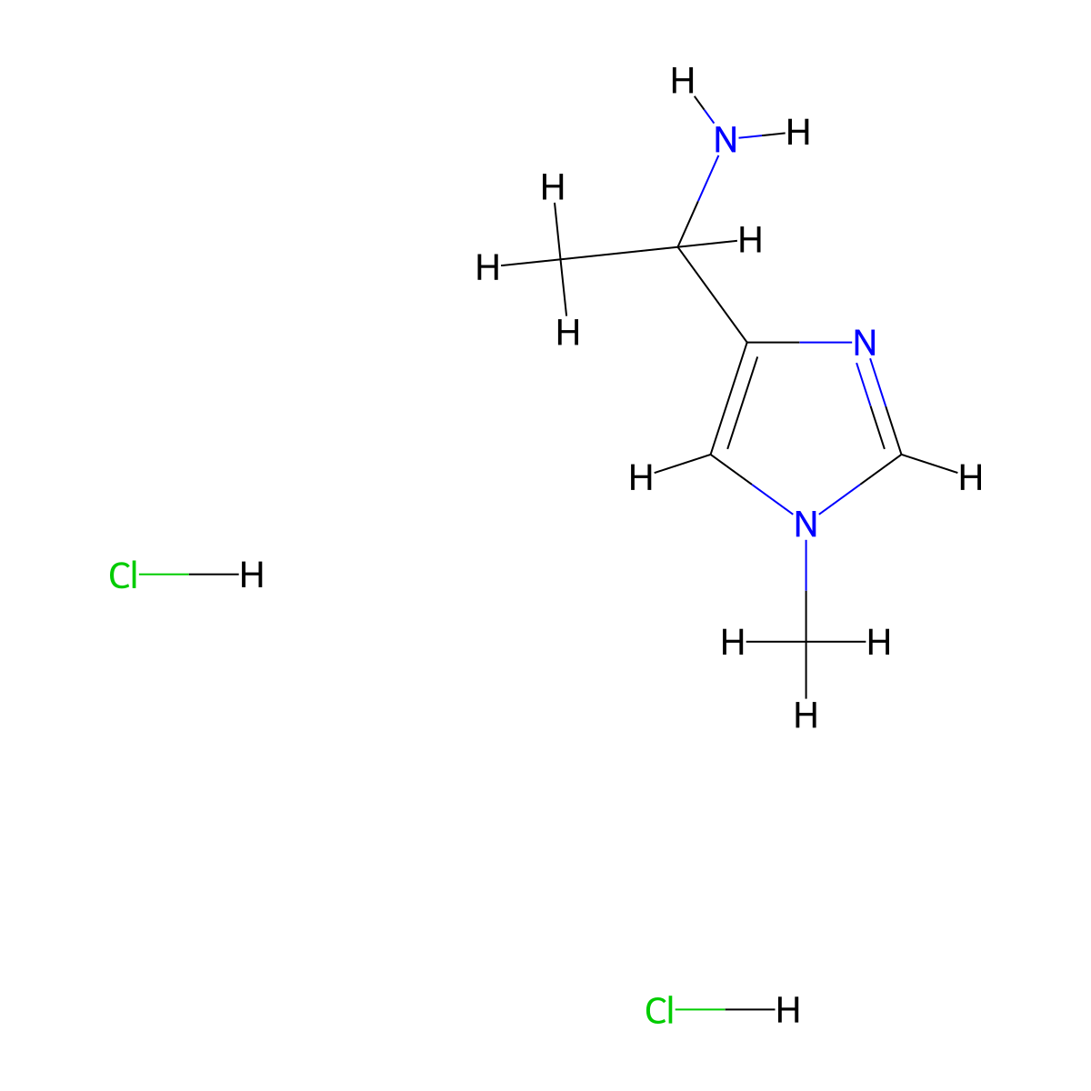 1-(1-methyl-1H-imidazol-4-yl)ethan-1-amine dihydrochloride molecular structure, CAS 2305253-78-3