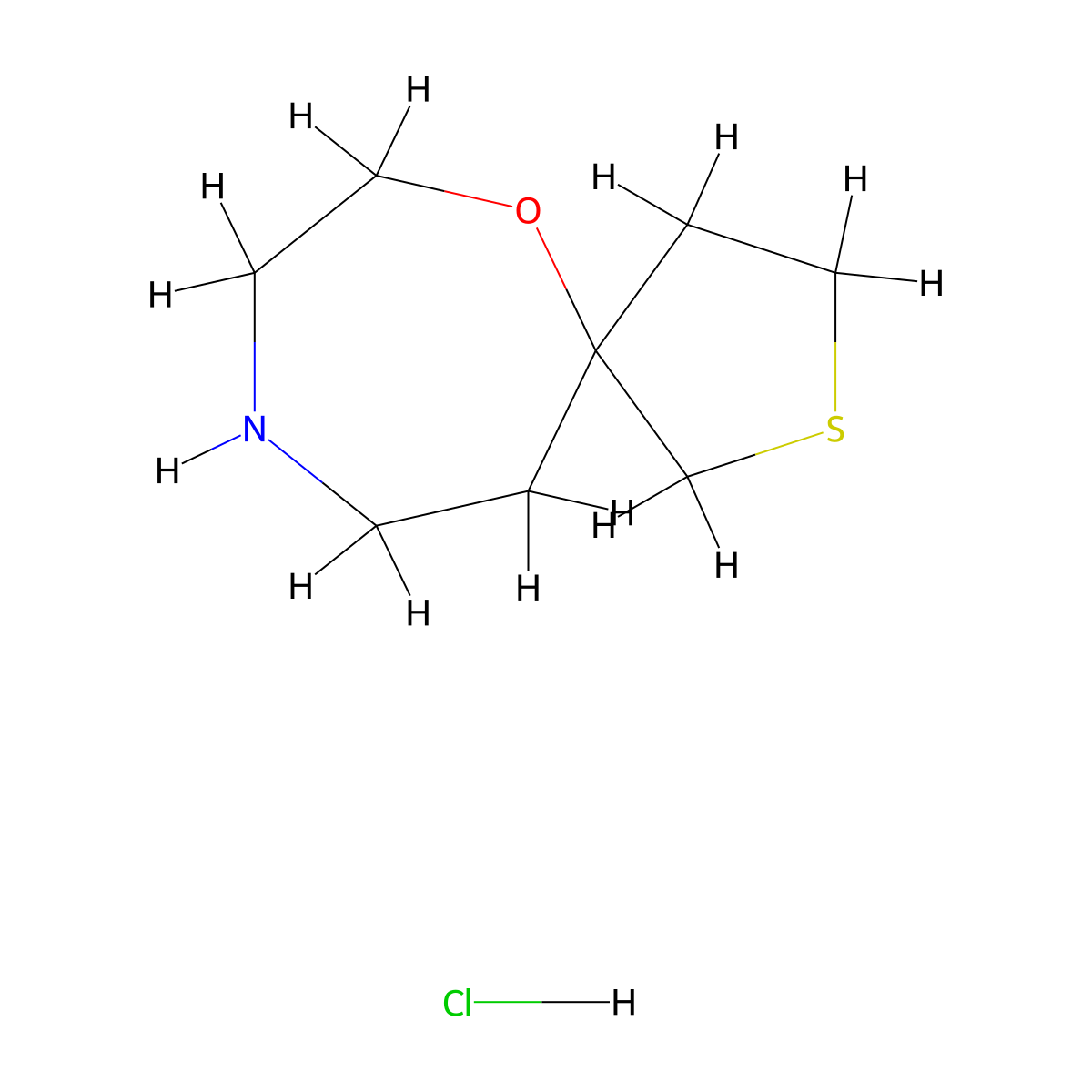 6-Oxa-2-thia-9-azaspiro[4.6]undecane hydrochloride molecular structure, CAS 2305253-87-4