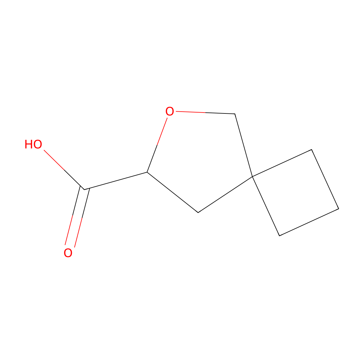 6-Oxaspiro[3.4]octane-7-carboxylic acid molecular structure, CAS 2305253-98-7