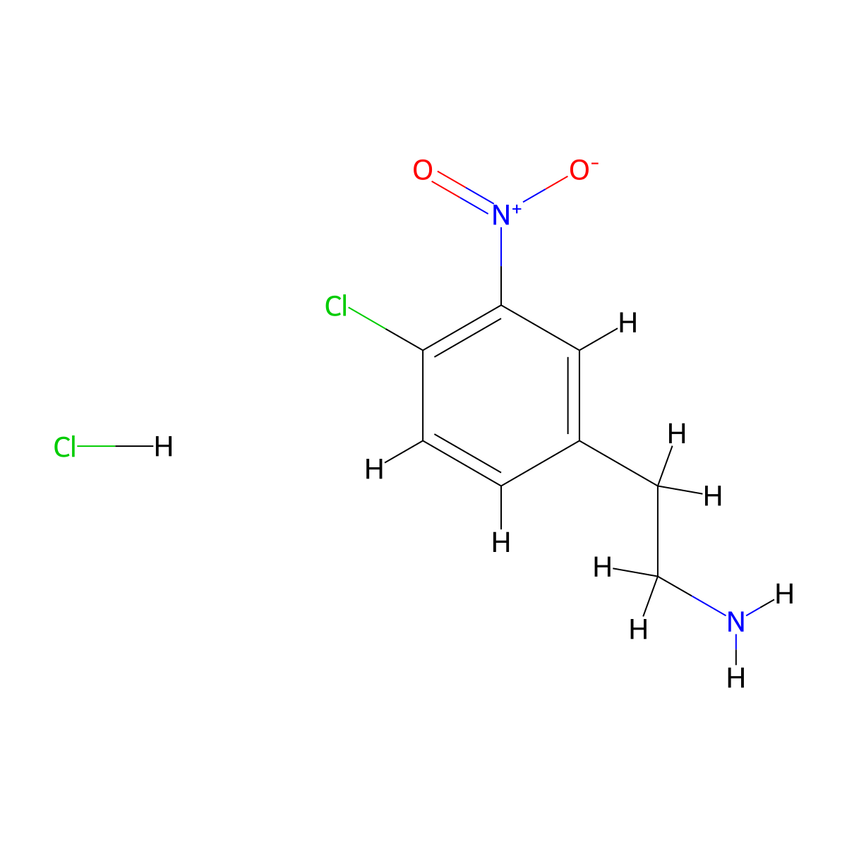 2-(4-Chloro-3-nitrophenyl)ethan-1-amine hydrochloride molecular structure, CAS 2305254-00-4
