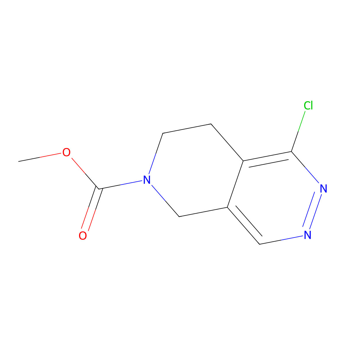 methyl1-chloro-5H,6H,7H,8H-pyrido[3,4-d]pyridazine-6-carboxylate molecular structure, CAS 2305254-02-6