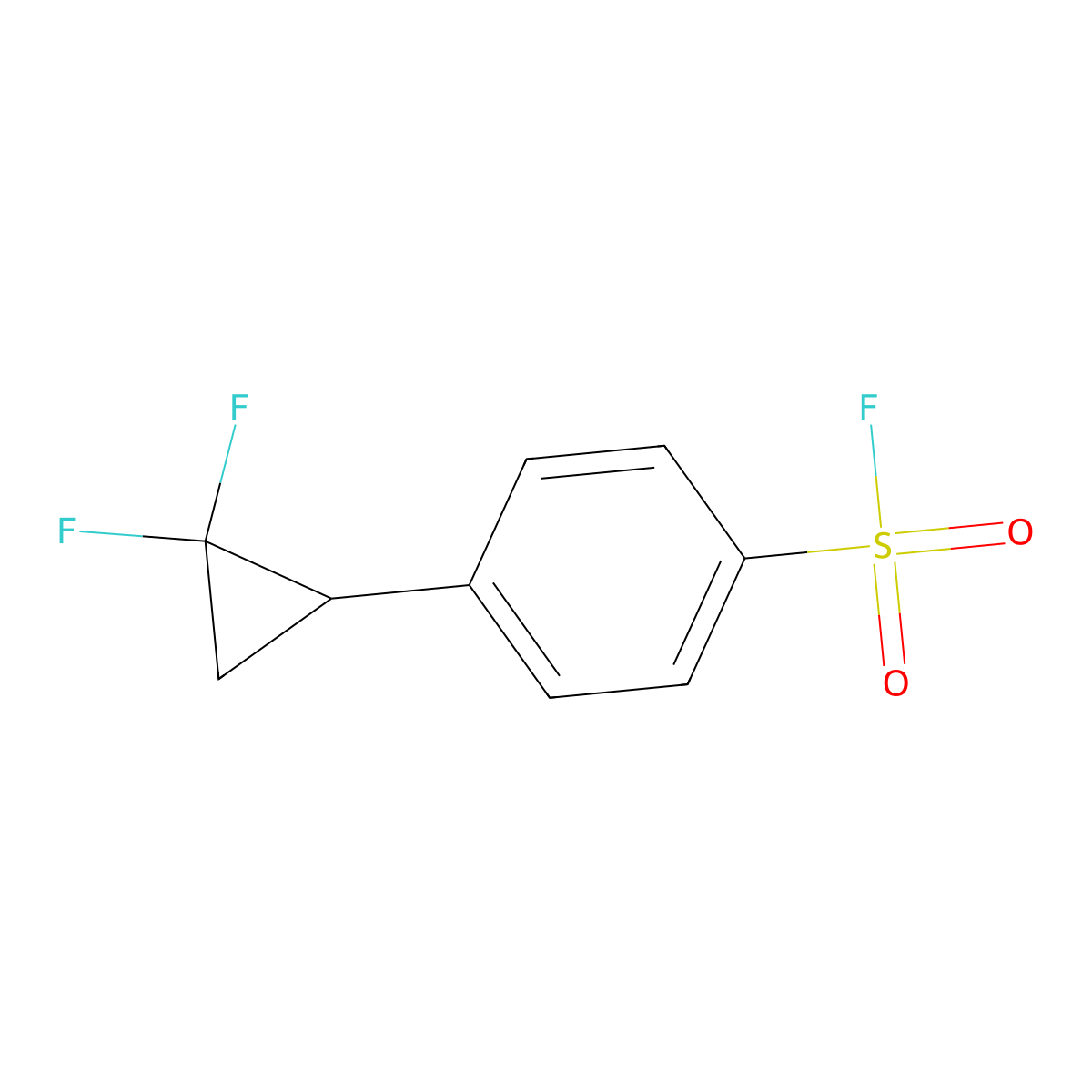 4-(2,2-Difluorocyclopropyl)benzene-1-sulfonyl fluoride molecular structure, CAS 2305254-57-1