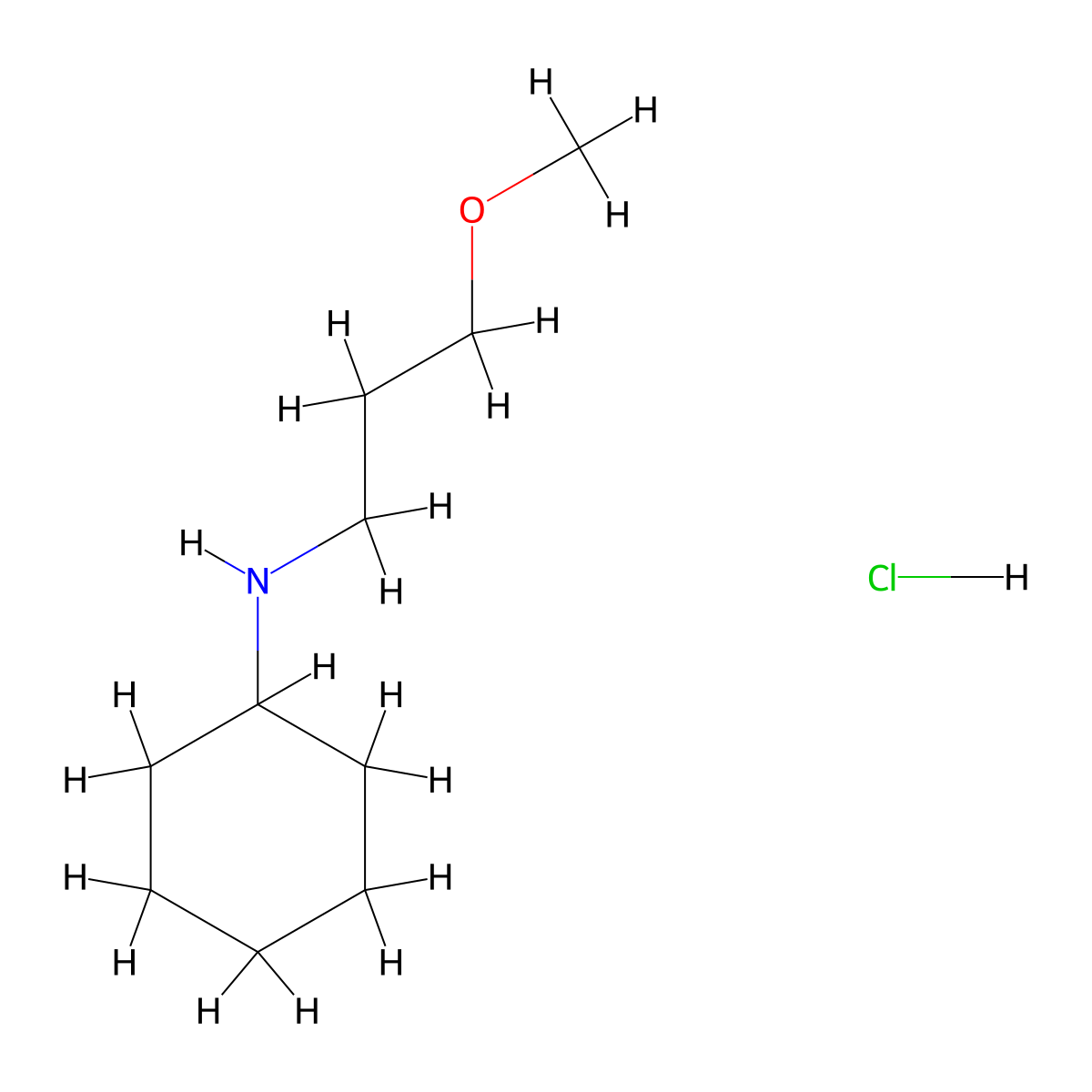 N-(3-methoxypropyl)cyclohexanamine hydrochloride molecular structure, CAS 2305254-58-2