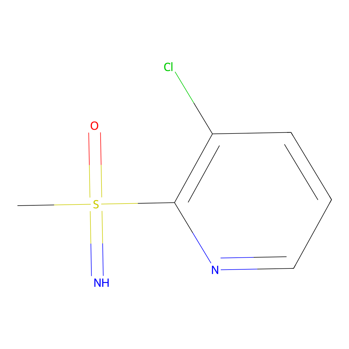 (3-Chloropyridin-2-yl)(imino)methyl-lambda6-sulfanone molecular structure, CAS 2305254-72-0