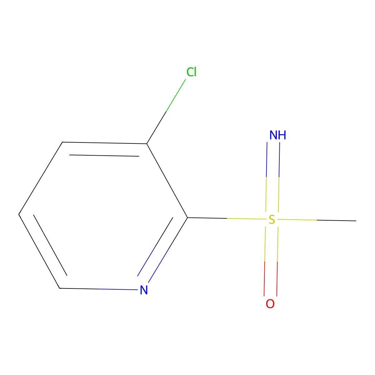 (3-Chloropyridin-2-yl)(imino)methyl-lambda6-sulfanone molecular structure, CAS 2305254-72-0