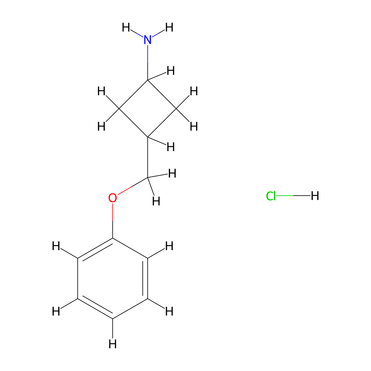 3-(Phenoxymethyl)cyclobutan-1-amine hydrochloride molecular structure, CAS 2305254-91-3