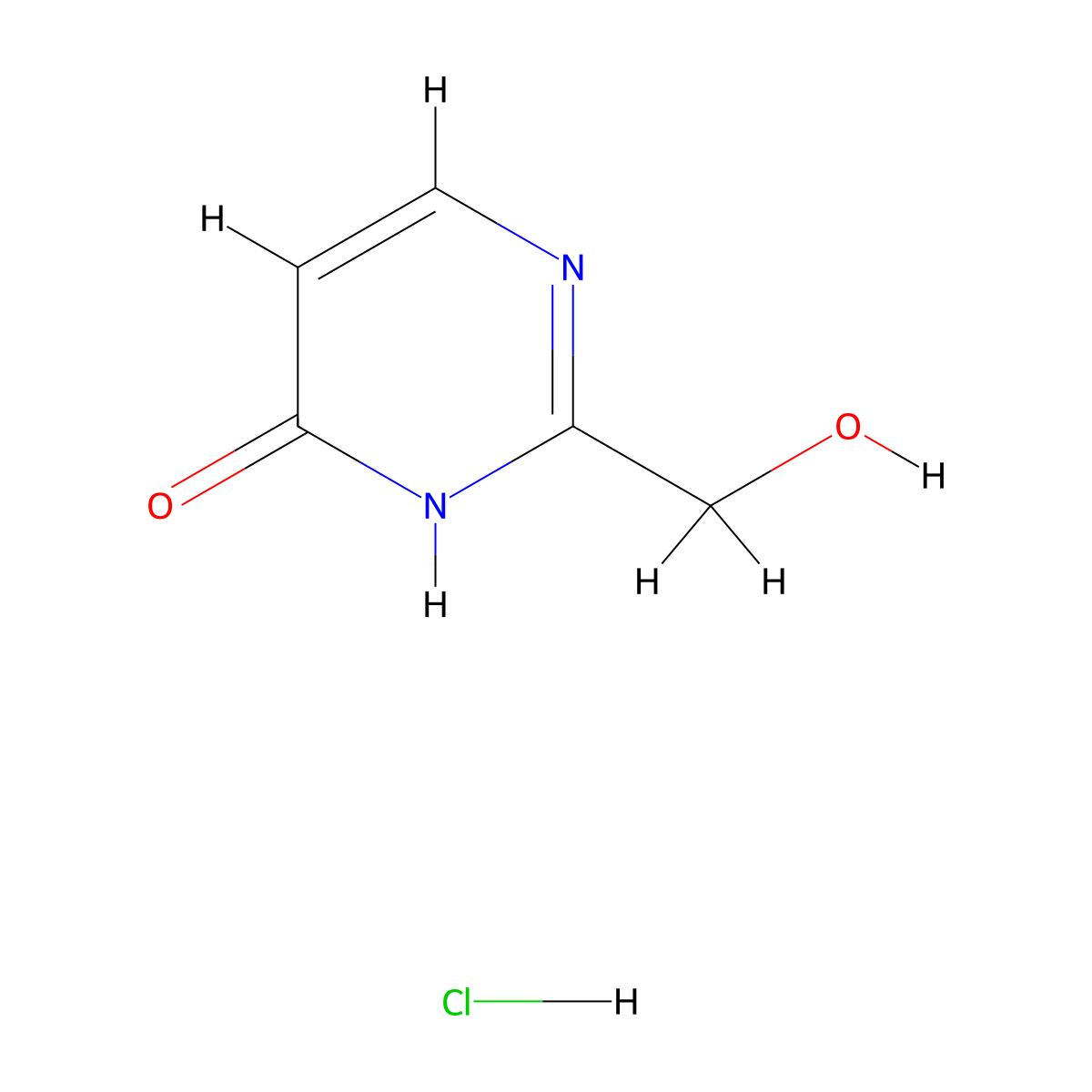 2-(Hydroxymethyl)pyrimidin-4-ol hydrochloride molecular structure, CAS 2305254-99-1